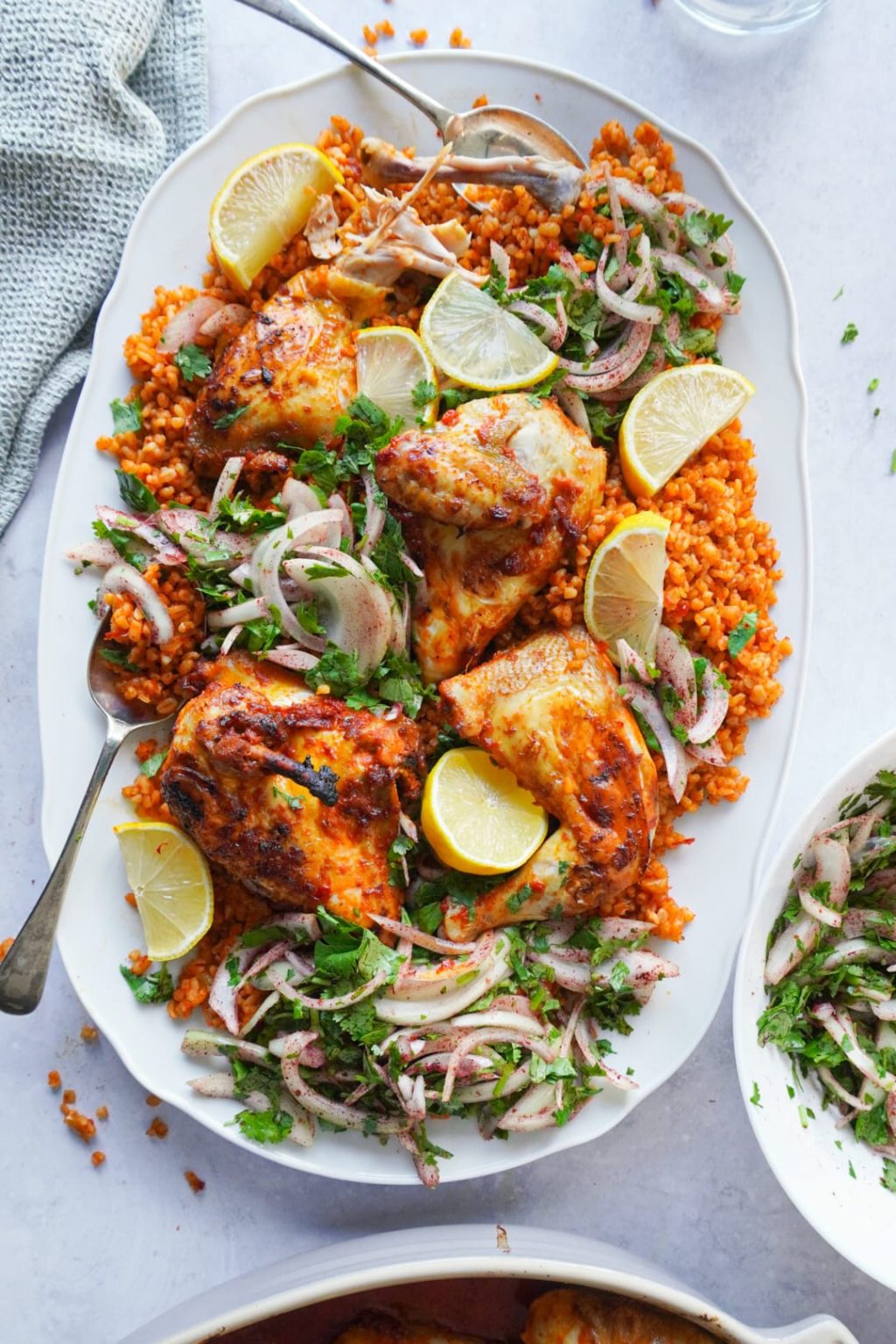 Turkish Bulgur Pilaf With Chicken PEANUTSWIRLS