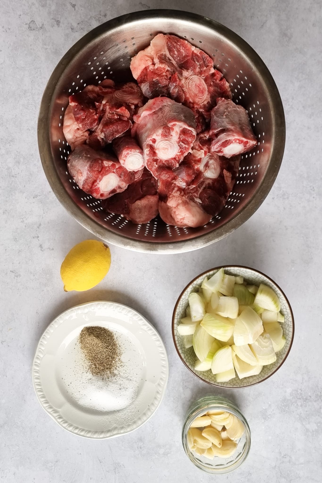 Ingredients needed for your Simple Homemade Oxtail Soup