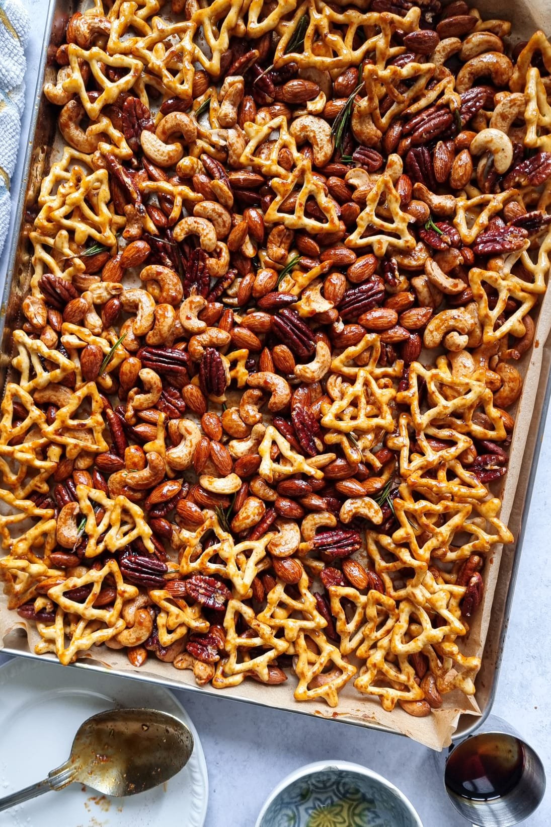 Your very own Sweet and Savoury Spiced Nuts And Pretzels