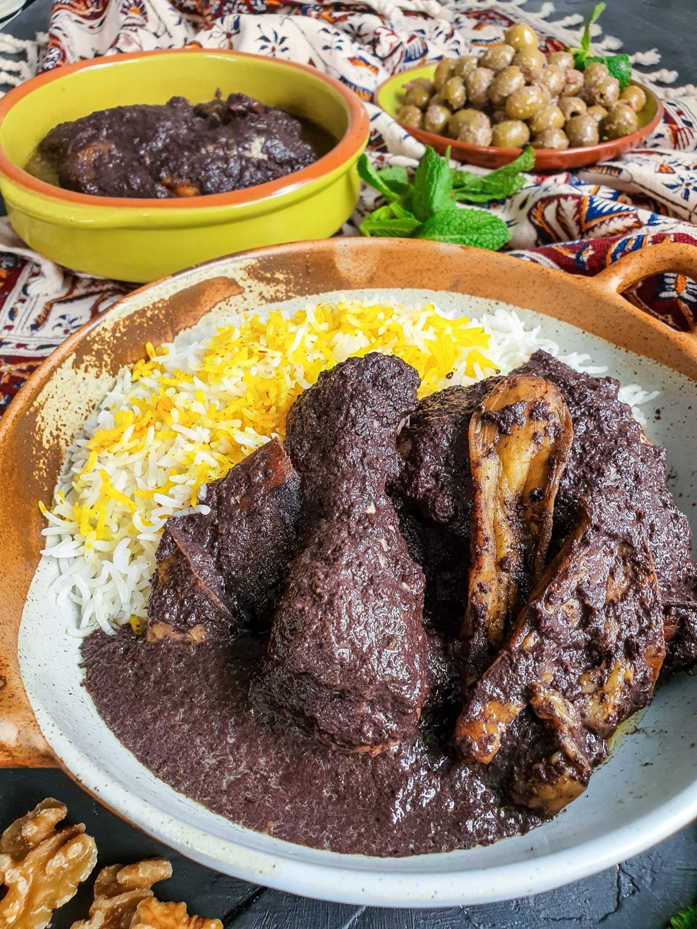 Fesenjan - Persian Walnut and Pomegranate stew