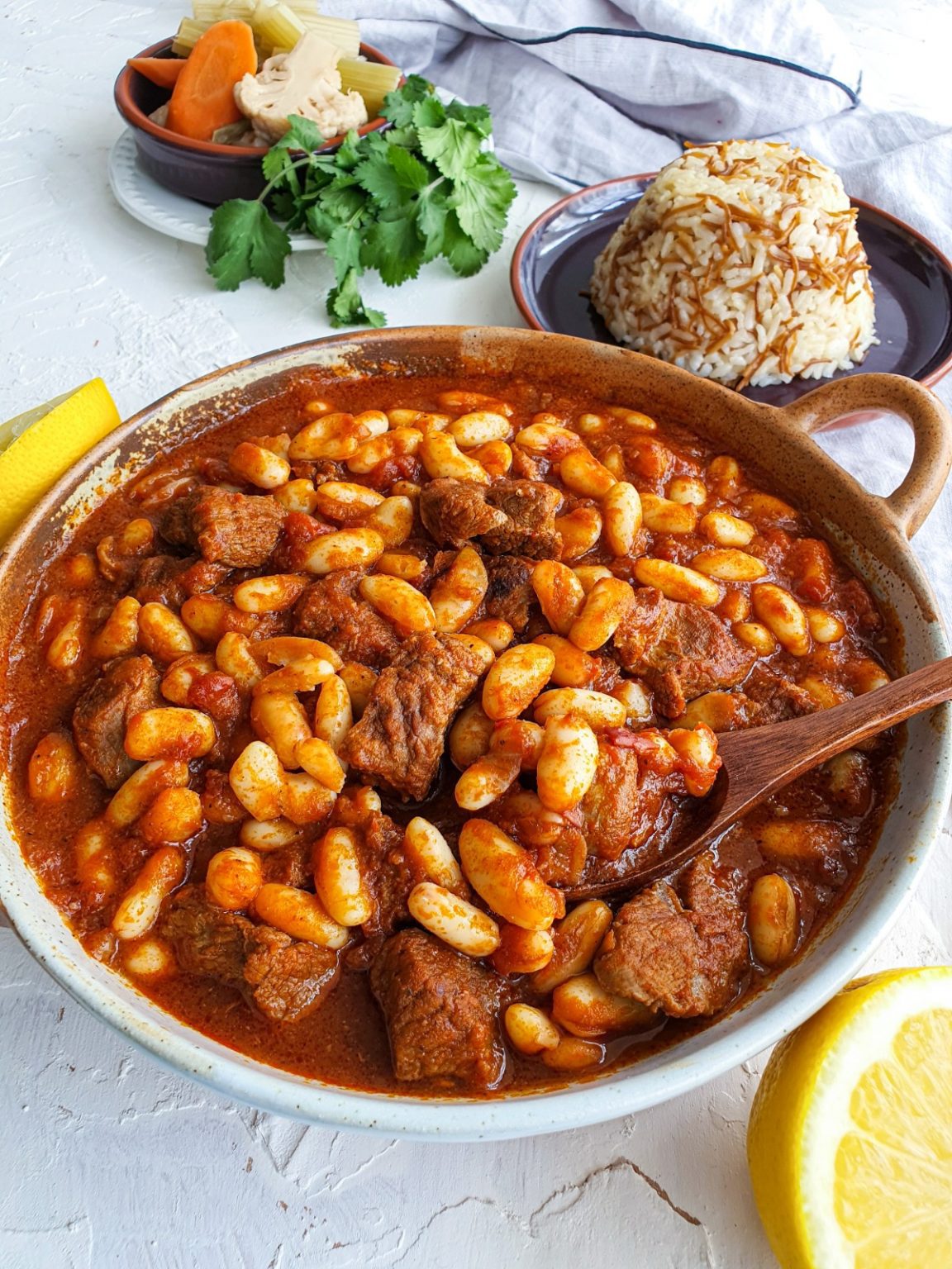 Kuru Fas Lye Turkish White Bean Stew Peanutswirls