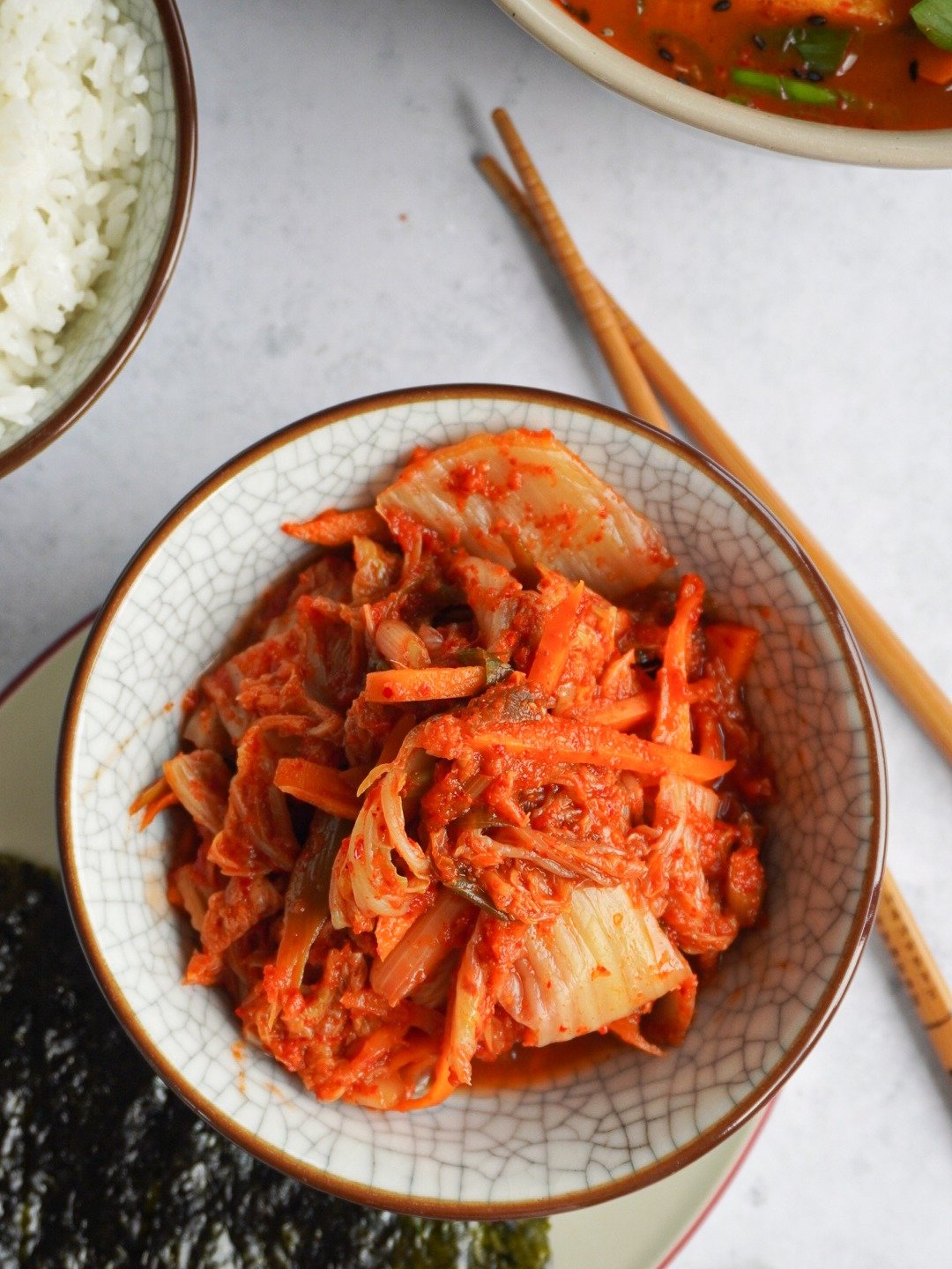 Kimchi Served beautifully