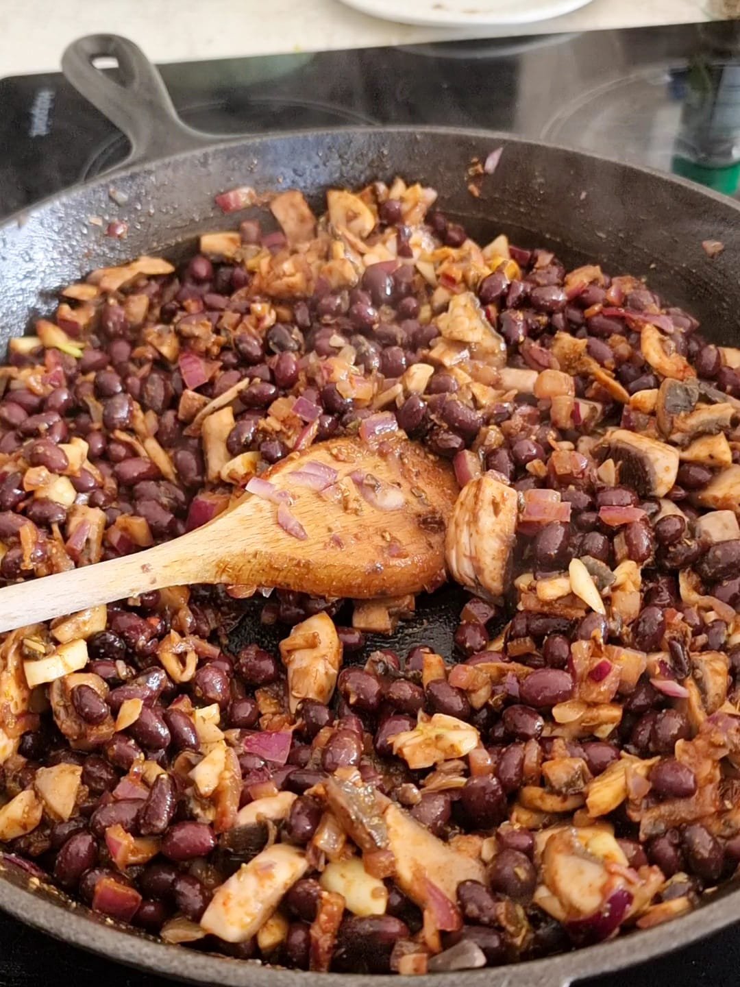 Drain your black beans, add to the mixture and mix well.