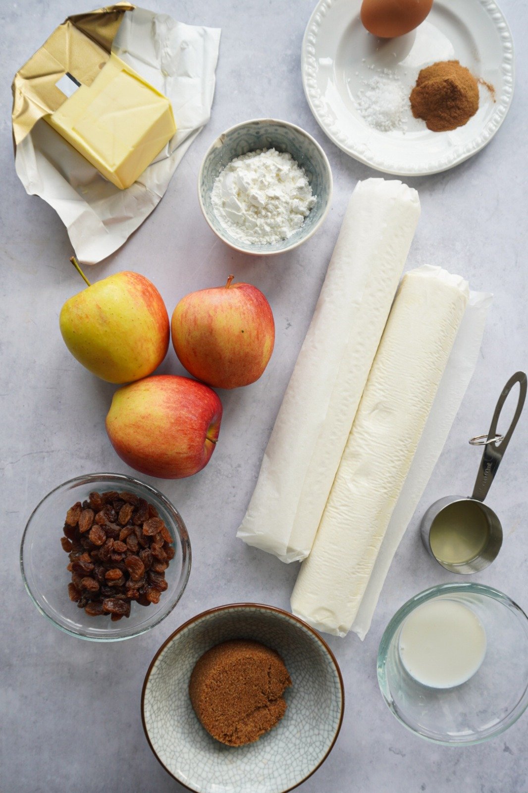 Ingredients for this Deliciously Tasty Apple Strudel Pie Recipe