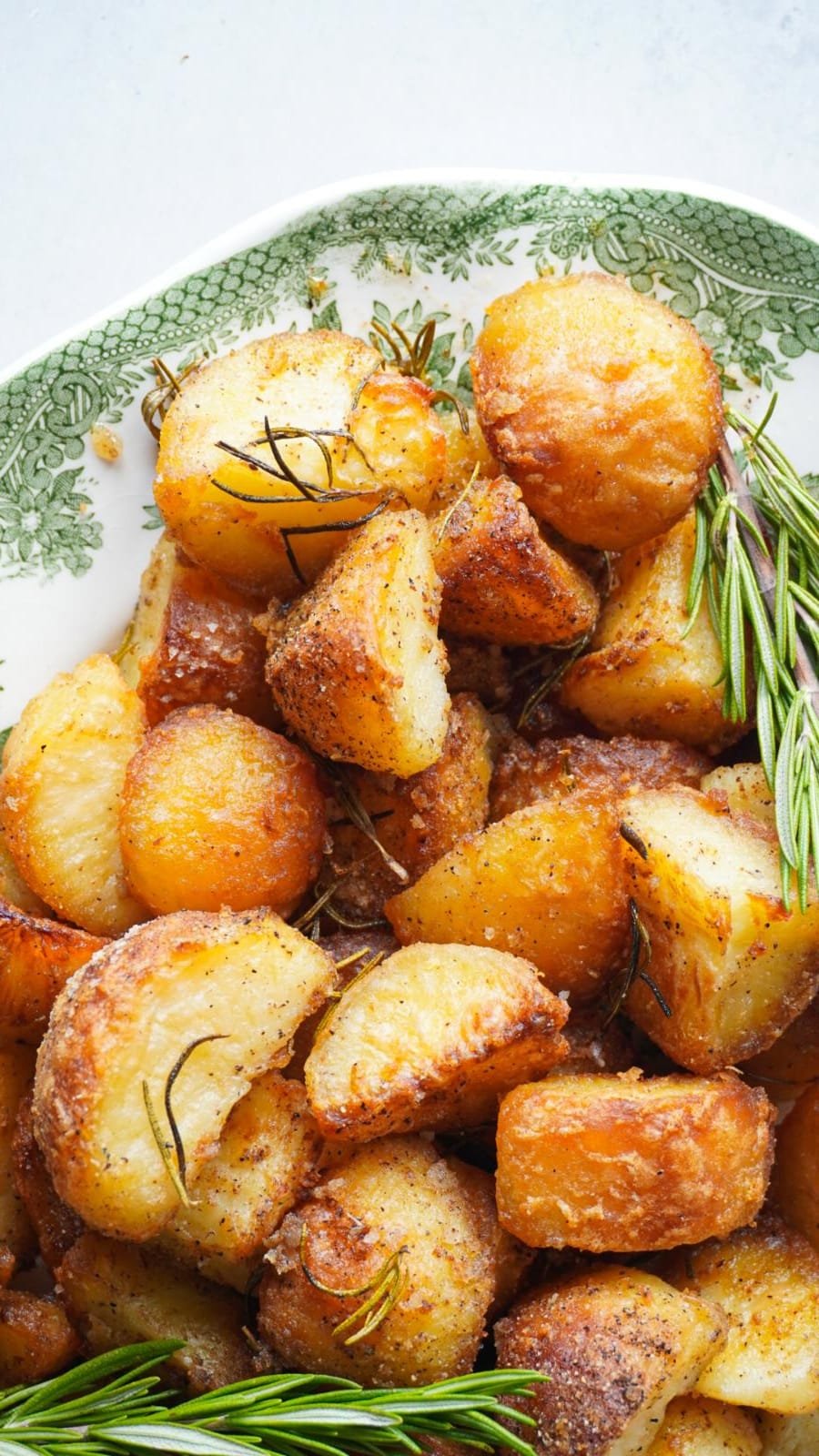 Seasoned baked potatoes that are crispy