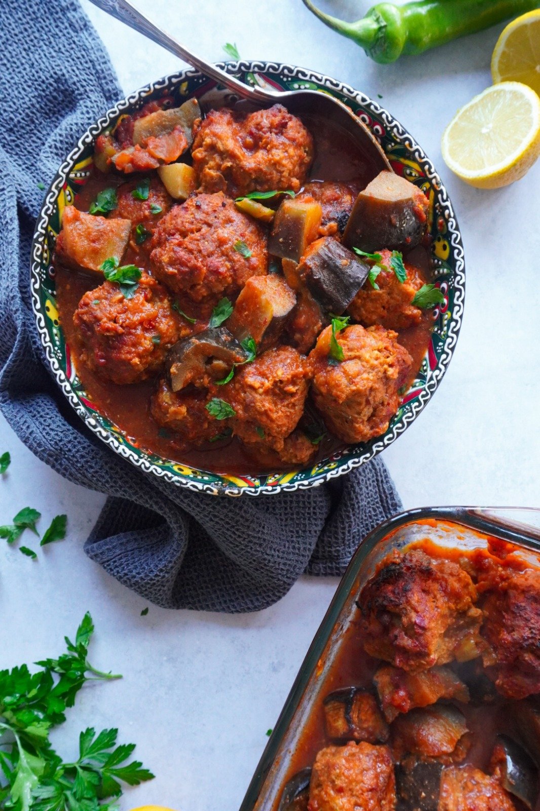 Baked Aubergine And Chicken Kofta or traditionally know as Tavuklu Patlican Kebab is such a tasty recipe to enjoy.