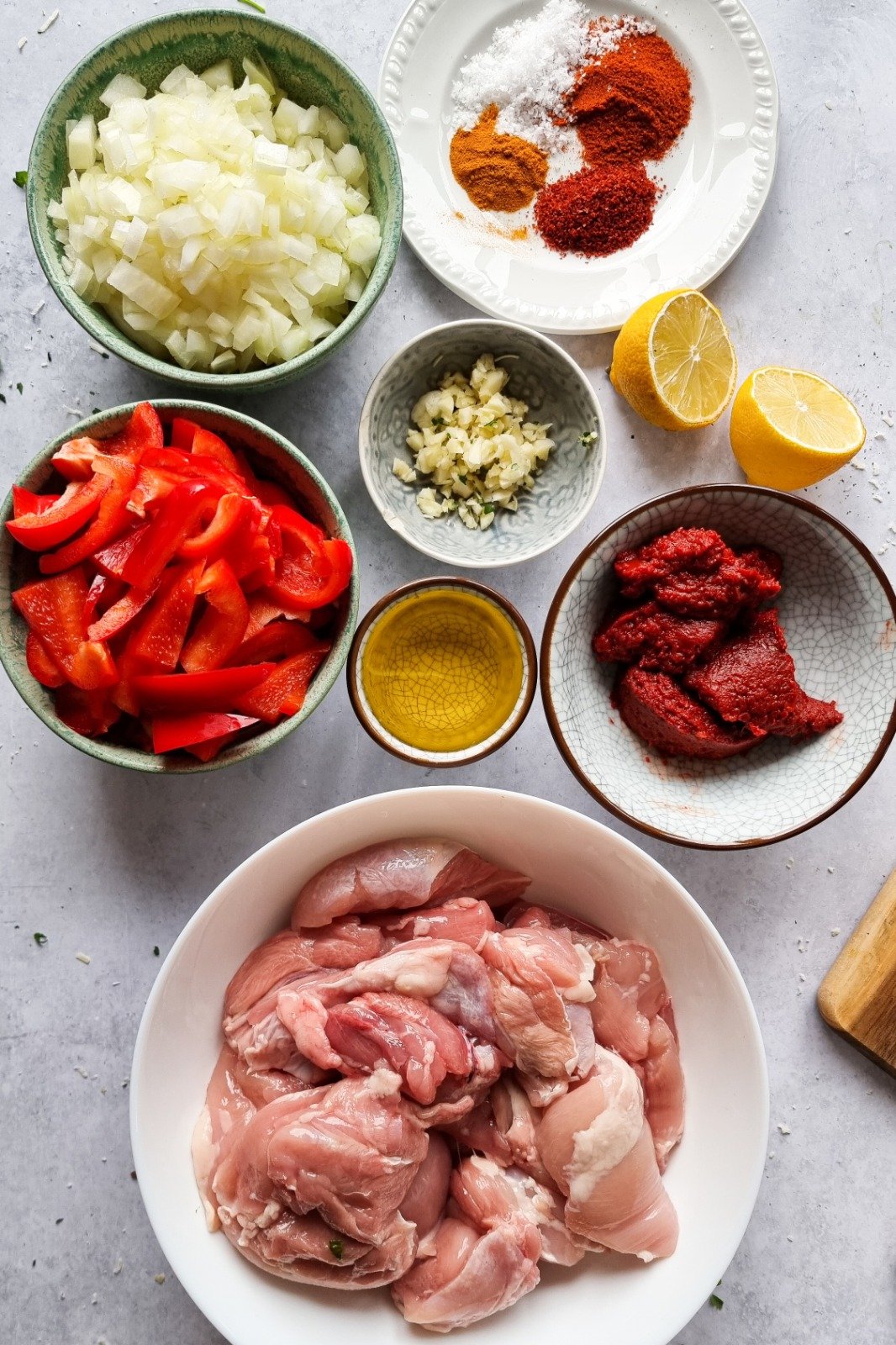 Ingredients needed for Mums Persian Pepper Chicken