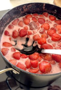 this strawberry jam recipe requires you to remove the foam from the top 